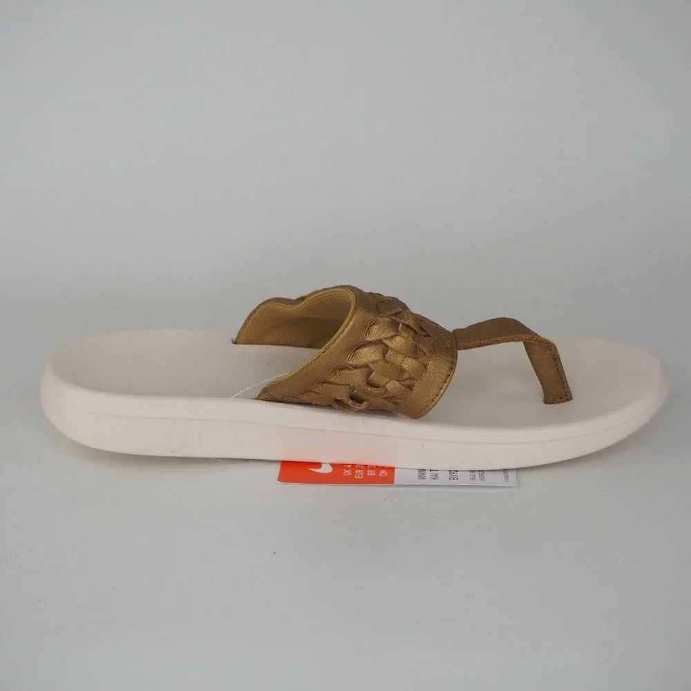Nike Bella Kai Thong 2 Women Sandals Slide Sport Pale Ivory DS - Picture 2 of 11